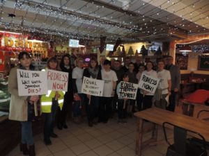 Mica Action Group representatives and homeowners before the meeting with minister in Carndonagh yesterday 